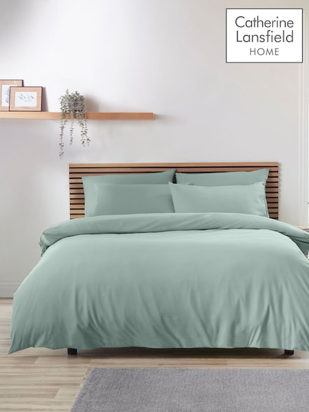 Catherine Lansfield Green So Soft Easy Iron Duvet Cover Set (F56052) | £15 - £30