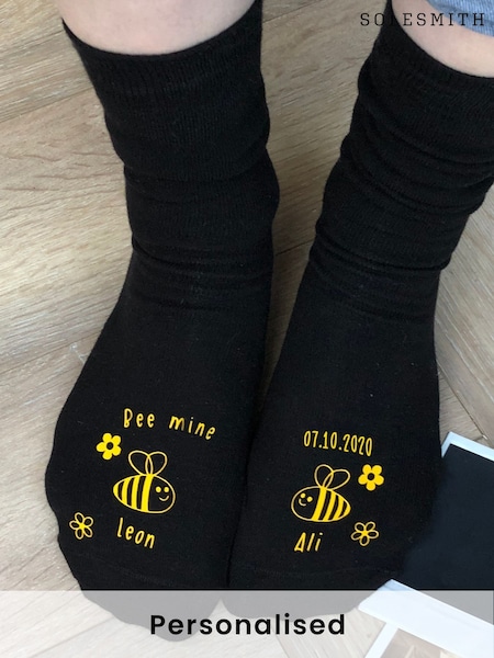 Solesmith Personalised Bee Mine Socks (F56071) | £16