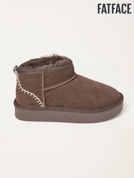 FatFace Maeve Chocolate Brown Mini Boot (F56102) | £55