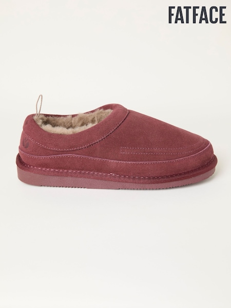 FatFace Laura Burgundy Red Suede Slipper (F56110) | £45