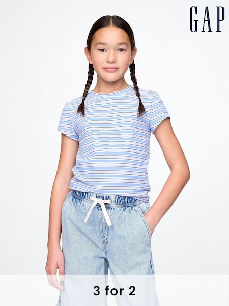 Gap Blue Stripe Crew Neck T-Shirt (4-13yrs) (F56156) | £12