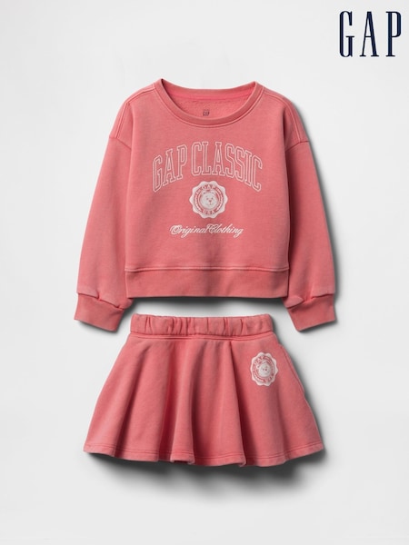 Gap Vintage Red Vintage Soft Skort & Sweatshirt Set (6mths-5yrs) (F56158) | £40