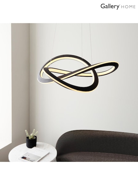 Gallery Home Black White Espina Pendant Ceiling Light (F56181) | £350
