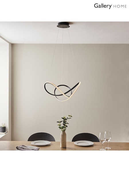 Gallery Home Black Francisca Pendant Ceiling Light (F56184) | £230