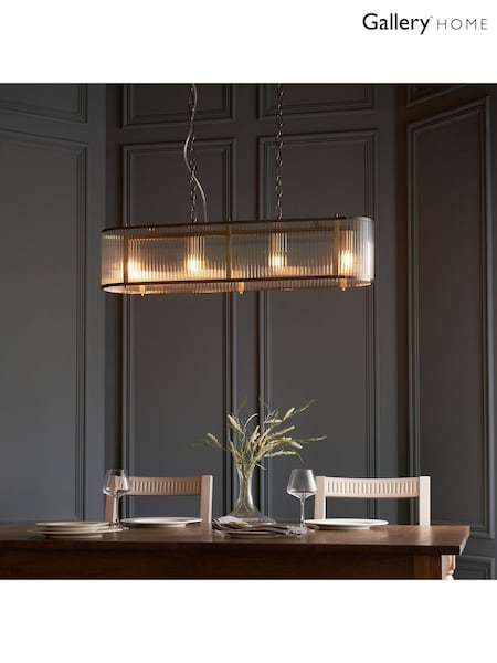 Gallery Home Antique Brass Ridgeton 4 Light Pendant Ceiling Light (F56189) | £160