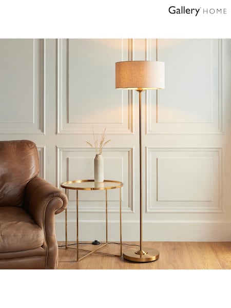 Gallery Home Vintage Brass Highclere Floor Light (F56191) | £110