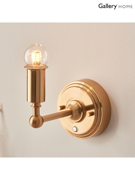 Gallery Home Brass Burley Rechargeable Wall Light (F56204) | £50