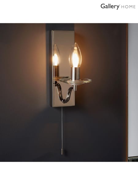 Gallery Home Polished Nickel Garland Wall Light (F56209) | £50