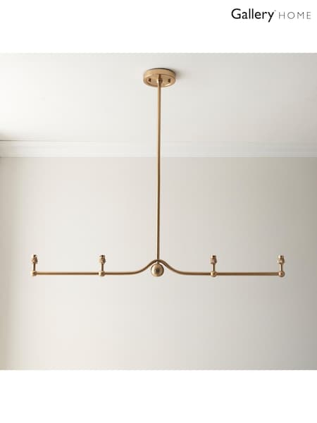 Gallery Home Brass Santiago 4 Light Pendant Ceiling Light (F56221) | £160