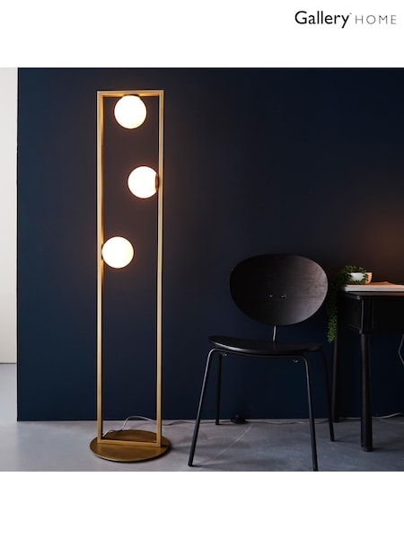 Gallery Home Brushed Gold Teo Floor Light (F56223) | £320