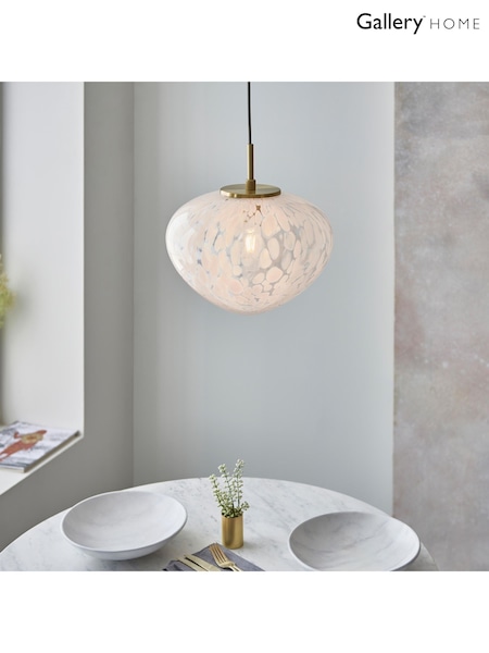 Gallery Home Satin Brass Mali 1 Light Pendant Ceiling Light (F56238) | £175