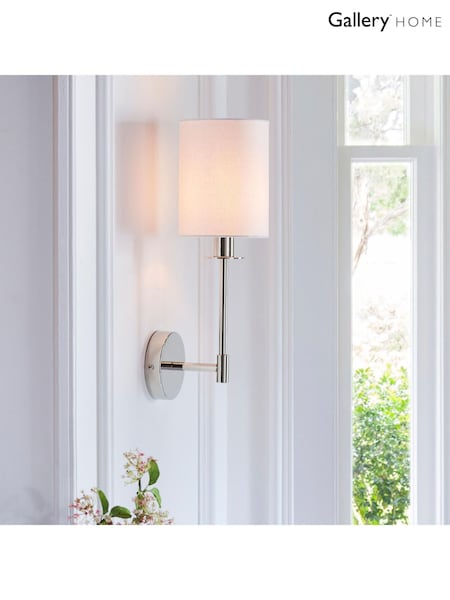 Gallery Home Bright Nickel Sancerre Wall Light (F56248) | £70
