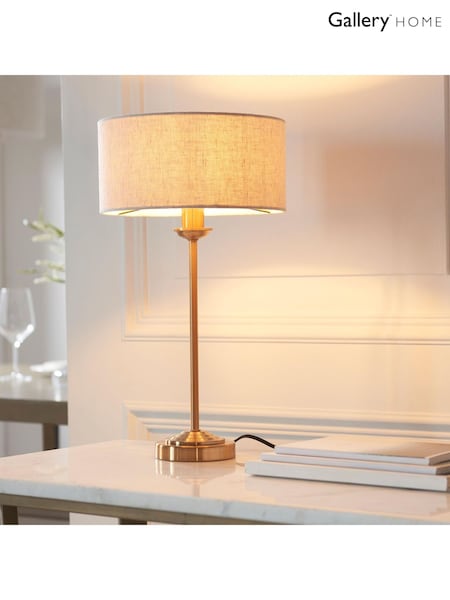 Gallery Home Vintage Brass Highclere Table Lamp (F56261) | £70