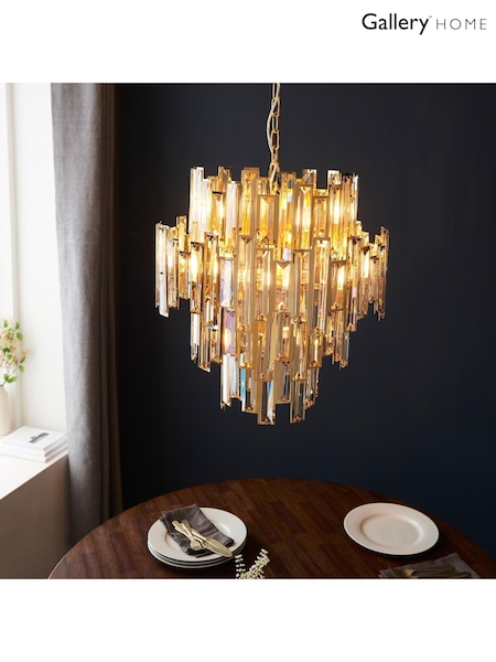 Gallery Home Gold Viviana 12 Light Pendant Ceiling Light (F56264) | £1,325