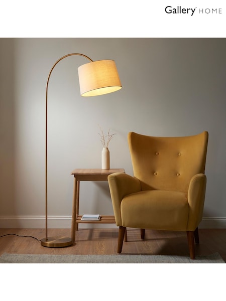 Gallery Home Warm Brass Carlson Floor Light (F56267) | £112