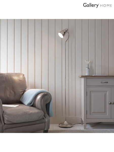 Gallery Home Bright Nickel Classic Flexi Floor Light (F56268) | £70