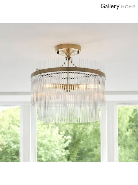 Gallery Home Antique Brass Marietta Light 3 Ceiling Light (F56271) | £210