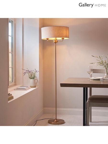Gallery Home Vintage Brass Highclere Floor Light (F56277) | £195