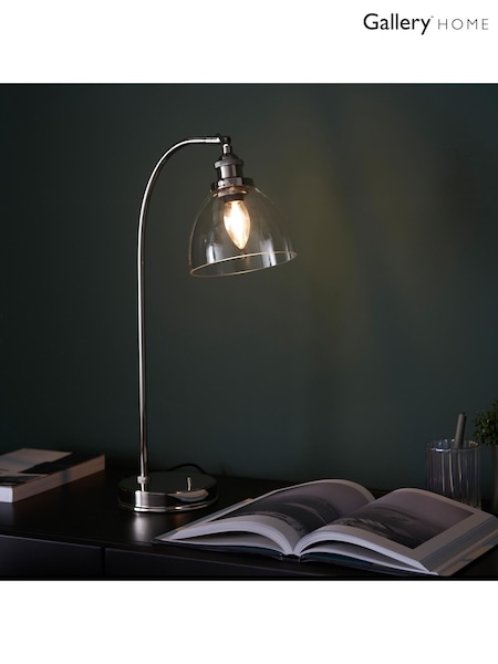 Gallery Home Bright Nickel Hansen Table Lamp (F56281) | £95