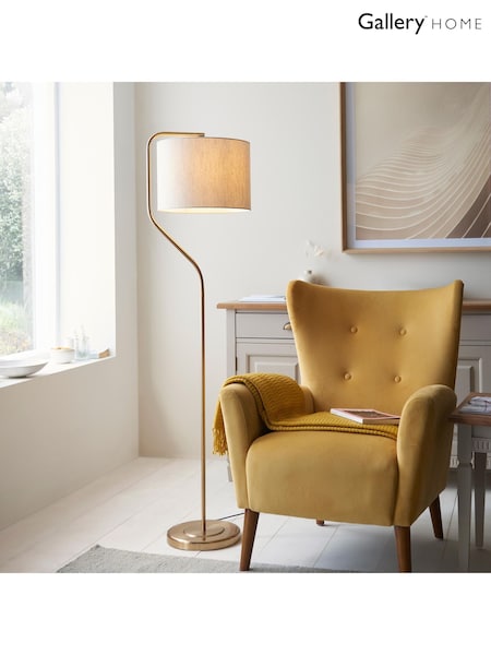 Gallery Home Brass Clement Floor Light (F56282) | £122