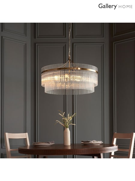 Gallery Home Antique Brass Marietta Large Pendant Ceiling Light (F56287) | £380