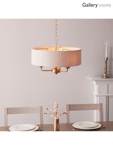 Gallery Home Vintage Brass Highclere Pendant Small Ceiling Light (F56295) | £170