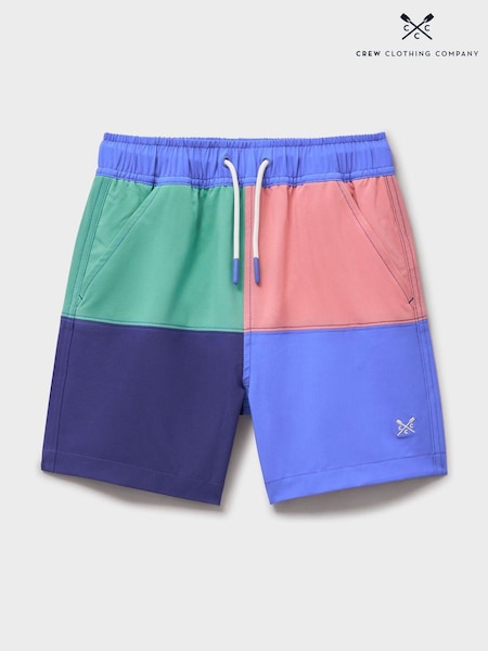 Crew Clothing Company Blue Printed Swim Shorts (F56376) | £16 - £20