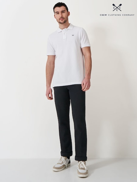 Crew Clothing Black Parker Straight Leg Jeans (F56400) | £75