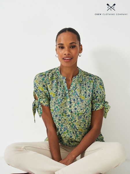 Crew Clothing Company Yellow Lucie Floral Print Blouse (F56441) | £49