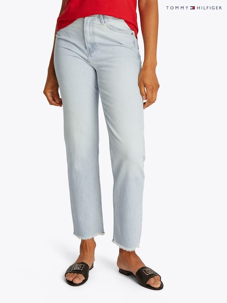 Tommy Hilfiger Blue Classic High Rise Straight Jeans (F56463) | £120
