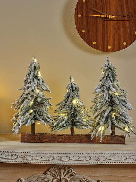 Lumineo Pre Lit Mini Christmas Trees Table Top Decoration (F56574) | £32