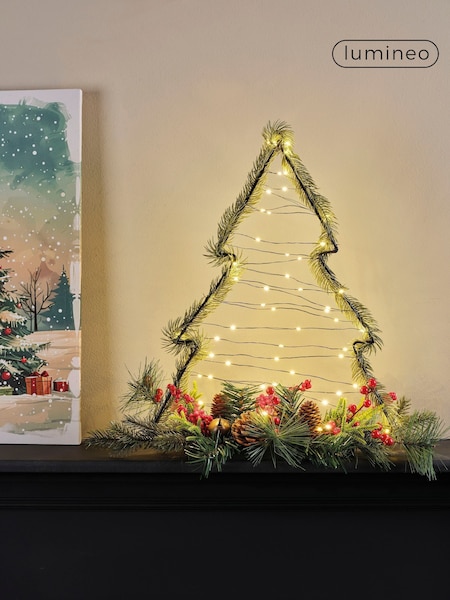 Lumineo Lit Berry Table Top Christmas Tree Decoration (F56577) | £35