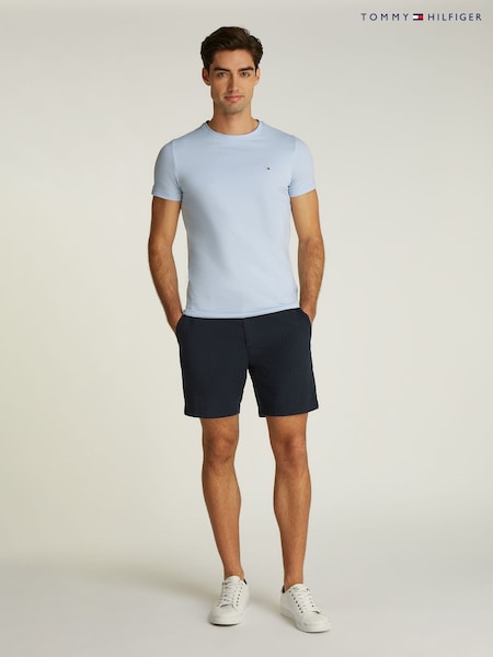 Tommy Hilfiger Blue Slim Stretch Cotton T-Shirt (F56620) | £40