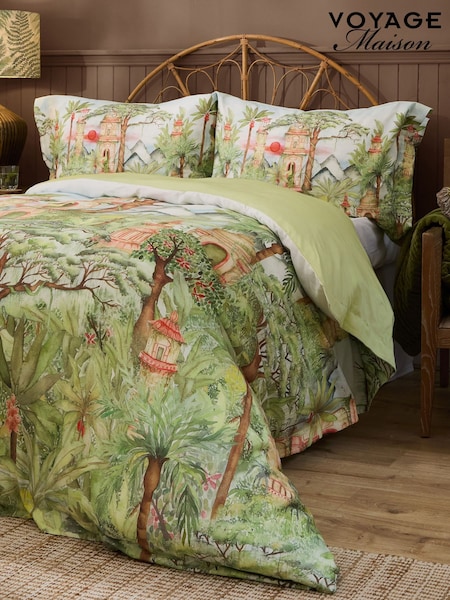Voyage Maison Green Eden Ruins Printed Duvet Set (F56622) | £58 - £74