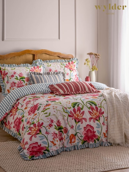 Wylder Multicolour Claudia Floral Ruffle Duvet Set (F56623) | £30 - £54