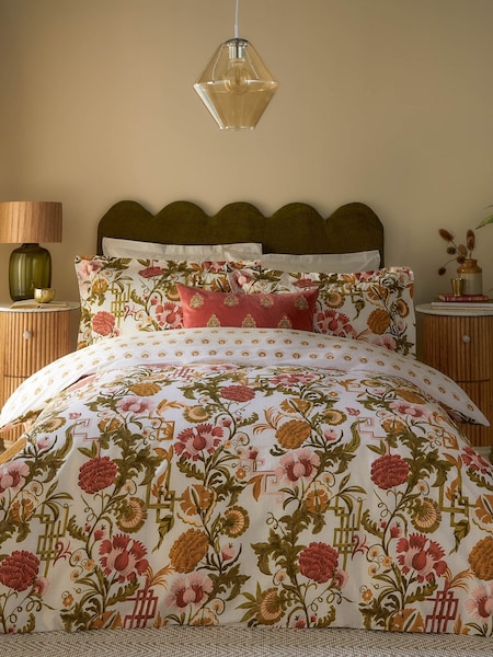 Seventy Three Russet Ishana Reversible Floral Duvet Set (F56665) | £26 - £48