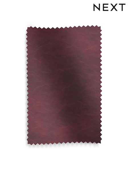 Red Distressed Faux Leather Upholstery Swatch (F56749) | £0