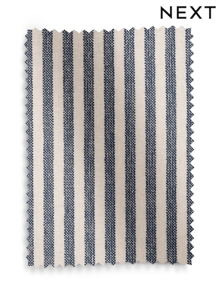 Slate Blue Chenille Stripe Upholstery Swatch (F56758) | £0