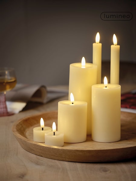 Lumineo Cream Set of 7 LED Candles (F56790) | £27