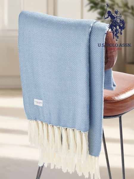 U.S. Polo Assn. Troposphere Luxury Herringbone Throw (F56840) | £40