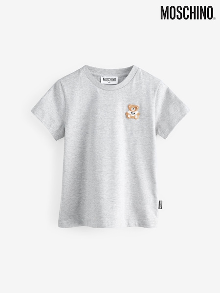 Moschino Grey Short Sleeve Logo T-Shirt (F56885) | £64 - £76