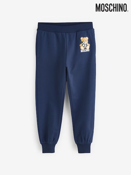 Moschino Blue Logo Cuffed Joggers (F56888) | £91 - £98