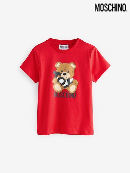 Moschino Red Short Sleeve Logo T-Shirt (F56890) | £56 - £68