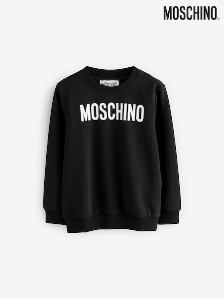 Moschino Black Logo Crew Neck Sweatshirt (F56900) | £76 - £85