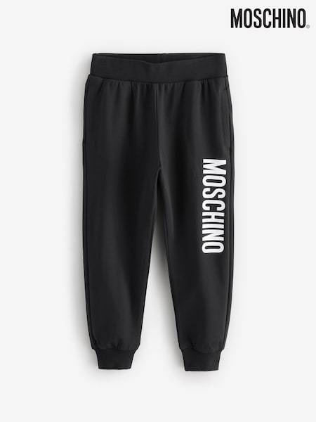 Moschino Black Logo Cuffed Joggers (F56907) | £85 - £94