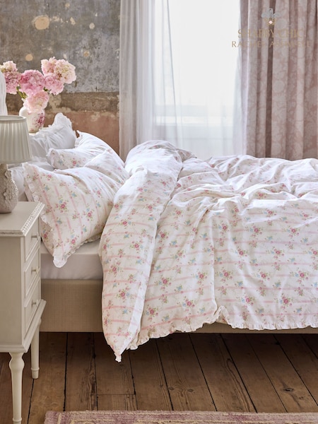 Shabby Chic by Rachel Ashwell® Ditsy Floral Trellis Petite Ruffle Duvet Cover and Pillowcase Set (F56933) | £50 - £85