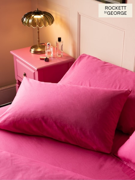 Rockett St George Set of 2 Knockout Pink 180 Thread Count Pillowcases (F56947) | £12