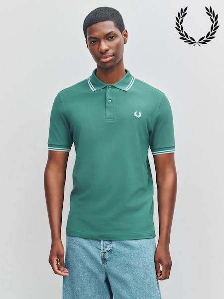Fred Perry Green Twin Tipped Polo Shirt (F57005) | £80