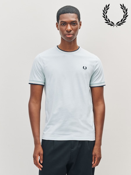 Fred Perry Blue Twin Tipped T-Shirt (F57032) | £50
