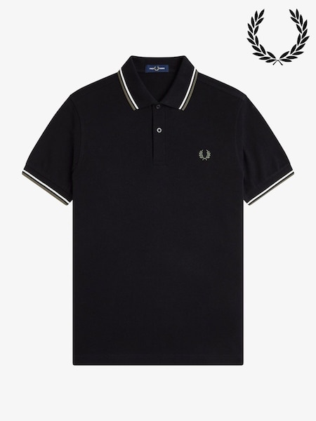 Fred Perry Twin Tipped Black Polo Shirt (F57067) | £80
